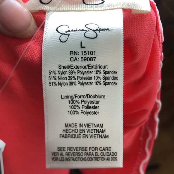 NWT Jessica Simpson Twiggy Stripe Textured Hipster Bikini Bottom SIZE LARGE - Picture 7 of 9